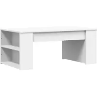 vidaXL Soffbord vit 102x55x42 cm konstruerat trä