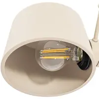 LUCANDE Bordslampa , Silka, Beige, Arbetsrum / hemkontor, Metall, Modern