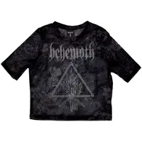 Ginza.se Behemoth: Ladies Crop Top/Furor Divinus (Black) (Mesh) (X-Small)