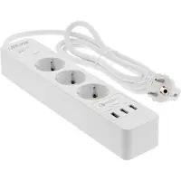 InLine Surge power strip 3 sockets 1.5 m white (16491)