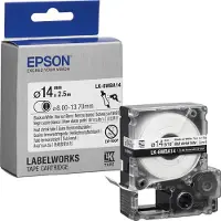 Epson LK-6WBA14 | svart text - vit tejp | 14mm (original)
