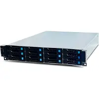 Fantec SRC-2012X07-12G/6G - Kan monteras i rack 2U - SSI CEB - SATA/SAS - hot-swap - ingen strömförsörjning - svart, silver - USB