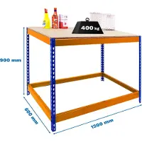 Simonwork (bancos De Trabajo) Bt0 Basic Metallhylla 900x1200x600 Mm