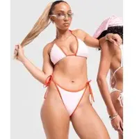 Unlike Humans Heat Triangle Bikini Bottoms, rosa