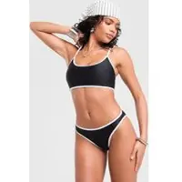 Unlike Humans Scoop Bikini Top, svart