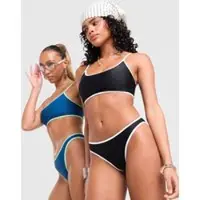 Unlike Humans Scoop Bikini Bottoms, svart