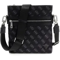 GUESS för män. HMBENPP6123 Platt crossbody-väska Berlin, svart (OSFA), Casual, Polyester