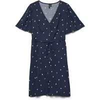Vero Moda Skjortklänning 'VMALBA' marinblå / gul / mörkgrön