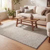 NATURL. Fluffig matta | Lofty mintgrön hos Volero | 200x290 cm | Polypropen | Enfärgad | Rektangulär | Hög lugg