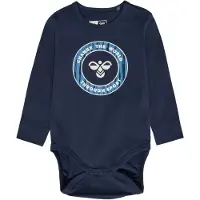 Hummel Body l/ä - hnlBobby - Blue Night - - 1 år (80) - Body L/Ä