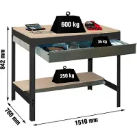 Simonwork (bancos De Trabajo) Bt0 Box Arbetsbänk 842x1510x760 Mm