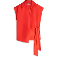 Tommy Hilfiger Pure Linen Wrap Knot Sleeveless Blouse