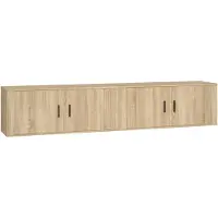 vidaXL Väggmonterade tv-skåp 2 st Sonoma ek 100x34,5x40 cm