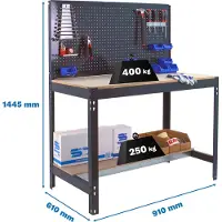 Simon Rack Simonwork (bancos De Trabajo) Bt2 Metallhylla 1445x910x610 Mm