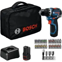 Bosch Gsr 12v-32 + 2 Bat 2.0+ 36 Ac+ Mal Lona Elektrisk Skruvmejsel