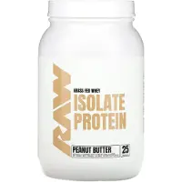 Raw Nutrition , Gräsbetat Vassleproteinisolat, Jordnötssmör, 1,89 lb (857,5 g)