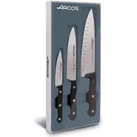 Jamon Knivset - ARCOS - Universal - Rostfritt stål Nitrum - 3 delar - Svart POM-handtag