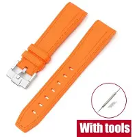 Freesh Silikonrem för Swatch X Omega Moonswatch för Rolex 20 mm 22 mm Mjuk Vattentät Böjd Byt ut klockarmband för män kvinnor 20mm