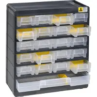 Allit 458090 Lagermagasin VarioPlus Basic 32 (B x H x D) 300 x 335 x 135 mm Svart, Gul 1 st