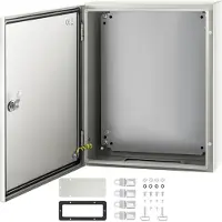 Vevor NEMA stålkapsling, 50x40x15 cm NEMA 4X stålelbox, IP66 vattentät och dammtät, kopplingsdosa för utomhus-/inomhusbruk, med monteringsplatta