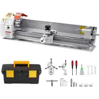 Vevor Metallsvarv, 220 x 1000 mm (8,7 x 39 tum), Precisionsbänksvarv för metall, Automatisk matning, 0-2500 varv/min variabel hastighet, 1250 W borstlös motor, för bearbetning av precisionsdelar mjuka