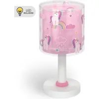 DALBER Bordslampa Unicorns, Violett / rosa / rosè, Barnrum, Syntetmaterial, Bordslampa