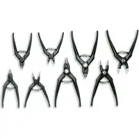 Hazet 1845/8 Låsringstång-set Passar till Ytter- & innerring 19-60 mm, 8-11 mm 19-60 mm, 10-25 mm Spetsform Vinklad 90°, rak
