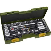 Proxxon Industrial Hylsnyckelsats metrisk 1/4, 1/2 65 delar 23286