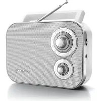 Muse M-051 RW, Bärbar, Analog, FM, MW, Vit, Rotations-, AC/Batteri