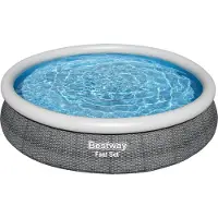 Bestway Fast Set Round Inflatable Pool Set 3.66 m x 76 cm 5.377 L