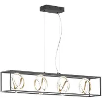 FISCHER&HONSEL GMBH Pendellampa Gisi, dimbar, Svart, Vardagsrum / matsal, Metall, Modern
