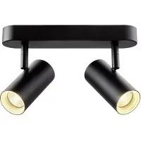 SLV takspotlight Noblo, svart, dimbar till varmt, längd 24 cm, Svart, Vardagsrum / matsal, Aluminium / grå / zink, Modern, LED-taklampa