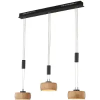 FISCHER&HONSEL GMBH Hänglampa Shine-Wood, dimbar, Ljust trä, Vardagsrum / matsal, Trä, Modern, Pendellampa