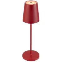 SLV LED-ackumlampa Vinolina Two, röd, aluminium, Ø 11 cm, IP65, CCT dimbar, Röd, Aluminium / grå / zink, Modern
