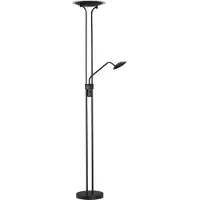 FISCHER&HONSEL GMBH LED uplight golvlampa Tallri, dimbar, Svart, Vardagsrum / matsal, Metall, Modern, LED-golvlampa