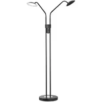 FISCHER&HONSEL GMBH Golvlampa Tallri, dimbar, Svart, Vardagsrum / matsal, Metall, Modern, Golvlampa