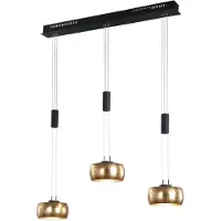 FISCHER&HONSEL GMBH Pendellampa Colette, dimbar, Mässing / guld, Vardagsrum / matsal, Metall, Modern