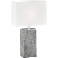 FISCHER&HONSEL GMBH Bordslampa Amiens, Vitt / opal, Vardagsrum / matsal, Textil / tyger / siden, Bordslampa