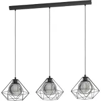 Eglo VERNHAM sidobordslampa 3L E27 svart/svart transparent