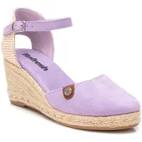 Refresh för kvinnor. 17188205-LILA Lila espadriller i läder 171882 (36), 5 till 8 cm, Före, Spänne, Casual