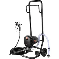 Vevor stativ airless färgspruta, 750W 3000PSI högeffektiv elektrisk airless spruta med vagn, fin och jämn målningseffekt, färgsprutor för heminredning och utomhusmöbler och staket