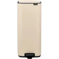 Brabantia Bo Pedal Bin, 30 l, Rektangulär, Stål, Beige, Pedal, Stål