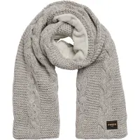 Superdry för kvinnor. W9310068A Grå stickad halsduk med åttor (OSFA), Casual