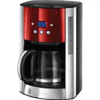 Russell Hobbs Luna 23240-56 - Kaffebryggare - 12 koppar - solrött/rostfritt stål