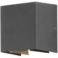 Konstsmide LED utomhus vägglampa Cremona, Svart, Aluminium / grå / zink, Modern, LED-vägglampa utomhus