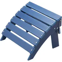 Vevor Adirondack fotpall, 15,7L x 18,9B x 13H tum hopfällbar Adirondack fotpall i HDPE-plast, väderbeständig fotstöd för Adirondack-stol, används ofta för utomhusveranda, pool, gräsmatta, bakgård, blå