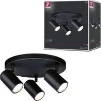 Paulmann Zyli, Nedtryckbar spotlight, GU10, 3 lampor, 230 V, Svart
