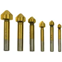 GEKO set med koniska fräsar HSS TiN 6,3-20,5 mm 6 st (50)