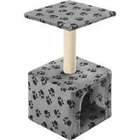vidaXL Katt Klösträd med klöspelare i sisal 55 cm tassavtryck grå