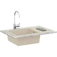 vidaXL Diskho Beige 780 x 500 mm 80% Kvarts och 20% Resin